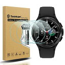 Suoman【4枚入り】フィルム for Samsung Galaxy Watch4 Classic 46mm ガラス フィルム 9H高硬度保護 貼り直し可 Galaxy Watch 4 Classic 46mm ...