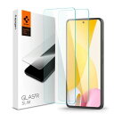 Spigen ガラスフィルム Xiaomi 12 Lite 用 飛散防止 9H硬度 シャオミ 12 lite 対応 保護 フィルム 2枚入