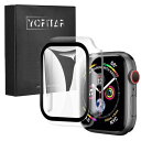【2022モデル】YOFITAR Apple Watch 用 ケース series8/7 41mm アップルウォッチ保護カバー ガラスフィルム 一体型 PC素材 全面保護 超薄型 装着簡単 耐衝撃 高透過率 指紋防止 クリア