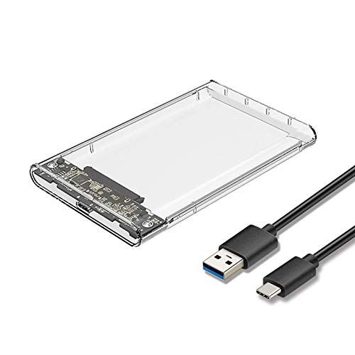 Reletech2.5インチハードドライブエンクロージャーUSB3.0からSATAIII外付けHDD / SSDケースサポートWDSeagateと互換性のあるUASP機能東芝SamsungSabrent Type-C