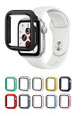 シズカウィル(shizukawill) AppleWatch シリーズ7 / 8 45mm アップルウォッチ カバー ケース フィルム ガラスフィルム ブラック 1個入り