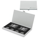 BLUECRAFT メモリーカード ケース SDカードケース microSD ホルダー アルミ スリム 静電対応 (6枚収納【 SD2枚 + microSD4枚...