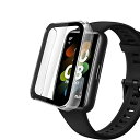 AiMaoo Huawei Band 7/Huawei Band 6/Honor Band 6 対応 ケース 強化ガラスフィルム 保護 カバー 硬質ポリPC素材 一体化 傷防止 耐衝撃 変色防止 全面カバー 全面保護 ... クリア(2)
