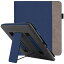 WALNEW Kindle Scribe（2022年発売）専用スタンドカバー 10.2インチ Kindleケース デュアルハンドストラップデザイン ペンホルダー付き 自動喚起とスタンドバイ 磁気開閉 ネービーブルー