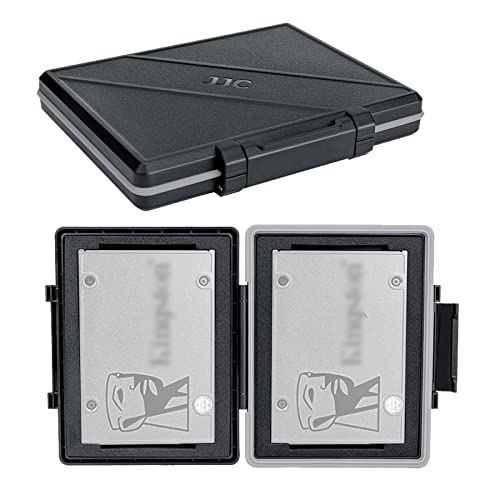 JJC 2.5インチ SSD HDD 収納ケース 2 枚 2.5インチ SSD または 1 枚 2.5インチ HDD 収納可能 耐衝撃 防塵 防湿 ハードディスク 保管ケース 2.5インチ HDD/SSD * 2枚 JJC 2.5インチ SSD HDD 収納ケース 2 枚 2.5インチ SSD または 1 枚 2.5インチ HDD 収納可能 耐衝撃 防塵 防湿 ハードディスク 保管ケース 2.5インチ HDD/SSD * 2枚