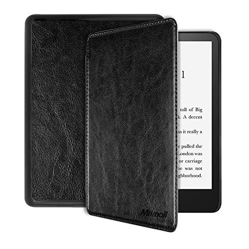 Miimall Kindle Paperwhite 第11世代 ケース 2021Newモデル Kindle Paperwhite 第11世代 カバー ハンドストラップ付き スマートOFF/ON マグネット開閉 防衝撃 ブラック