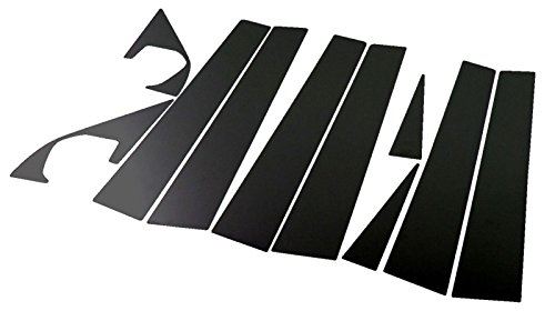 エクストレイル T30系 超鏡面ブラックメッキピラーパネルカバー 10PC バイザー無し用 【 PIL-BLA-118 】 5074