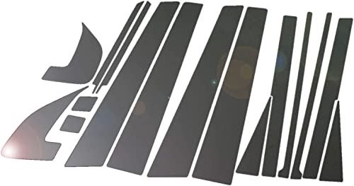 ムーヴカスタム L150S L152S L160S 超鏡面ステンレスブラックメッキピラーパネル 16PC バイザー無用 【 PIL−BLA−347 】