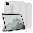 KenKe iPad Pro 11 ケース 第4/3/2世代 2022/2021/2020 iPad Pro 11インチ カバー 軽量 柔らかいシリコン TPU材質 ペン収納 iPad 保護カバー ... ライトグレー(2)