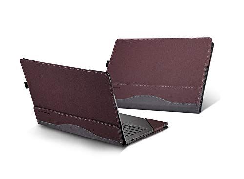 Heycase HP Spectre x360 13-AWxxx 13.3インチ用ケース、PUレザー二つ折りスタンド ハードカバー HP Spectre x360 13t Touch (Released in Red