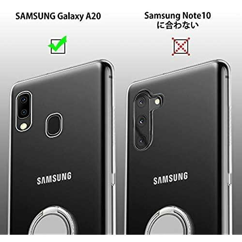 Galaxy A20 SCV46 SC-02M ケース キッズケータイ リング クリア TPU 透明 スマホケース スマホリング 車載ホルダー対応 携帯カバー 薄型 耐久 クリア クリスタル・クリア