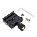 UTEBIT アルカスイス適応 クランプ 50mm クイックリリース 標準 1 / 4ネジ付 クイックシュー 水準器付き カメラマウント 汎用 三脚 ボールヘッ...