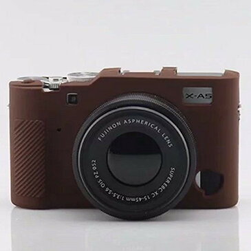 MaxKu FUJIFILM ミラーレス一眼 X-A5 ケース ソフト 軽量 落下防止ソフト ケース FUJIFILM X-A5 高品質シリコンケース 衝撃吸収カバー （ダークブラウン）