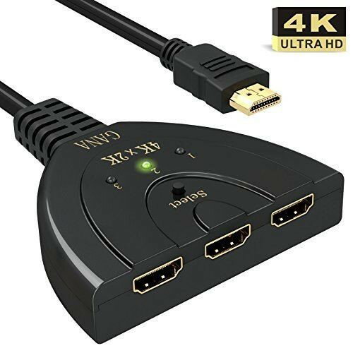 HDMIش GANA 4Kx2K HDMIʬ۴/쥯 31 åͥ1080p/3Dб(᥹) Ÿ Chromecast Stick/Xbox One ൡ/쥳 ѥ PS3 Xbox 3D վƥӤʤɤб hdmi ʬ۴