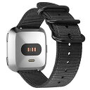 Fintie for Fitbit Versa/Versa Lite/Versa Special Edition oh ҂݃iC voh xg tBbgrbg Fitbit Versa X|[cXgbv (ubN) 1 ubN