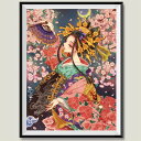 5D ダイヤモンドアート ビーズ絵画 花魁 和風 和服 美人 DIY 初心者向け 簡単 インテリア 図案印刷 説明書付 送料無料