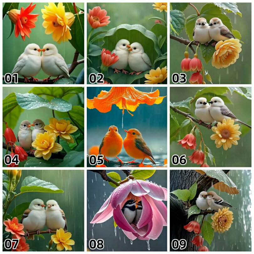 【クーポン利用で10%OFF】送料無料 刺繍キット 花鳥 仙塵&AB ダイヤモンドアート キット ビーズ刺繍 初..