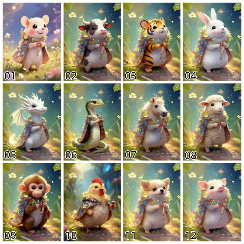 【10%OFFクーポン配布中】送料無料 刺繍キット 5D ダイヤモンドアート キット 仙塵&AB ビーズ刺繍 動物..