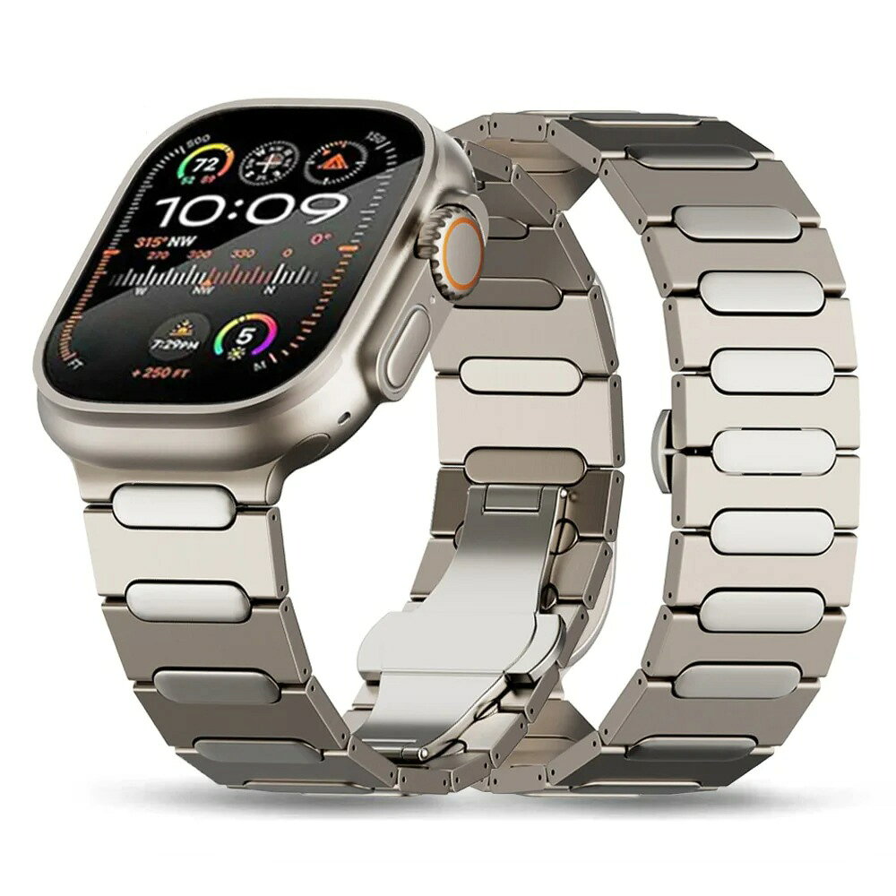Rubber - 【1-11日！15%OFFクーポン配布中】送料無料 Apple Watch 11 46mm 交換用バンド Apple Watch 10 バンド Apple Watch series 9 チタン合金 バンド Apple Watch SE Apple Watch series7 6 5 4 42/44/45mm apple watch 9 バンド プレゼント レザー メンズ 高級感 WatchUltra 49m
