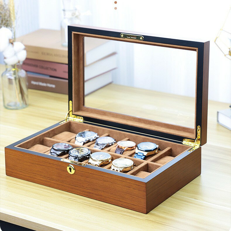 【2-11日！15%OFFクーポン配布中】送料無料 時計ケース 6本腕時計木製 ケース おしゃれ 時計収納ケース 収納10本/12本入り 高級 ウォッチボックス コンパクト コレクション ビジネス 父の日 腕時計ボックス プレゼント 腕時計ボックス ウォッチケース ギフト