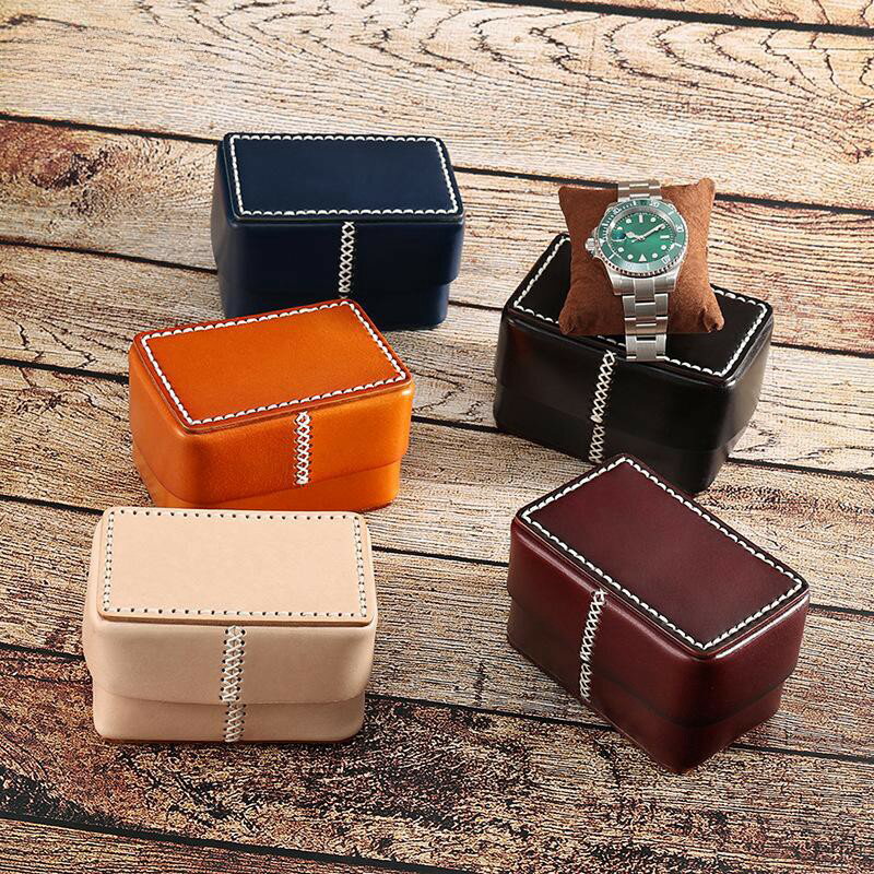 【13-20日！クーポン利用で15%OFF】送料無料 長方形 腕時計ケース 本革1本用 時計ケース 持ち運び 便利 ウオッチケース 収納ボックス コレクションケース 本革 持ち運び コンパクト プレゼント 見せる収納 メンズ 高級コーヒー 時計ボックス コレクション 収納