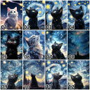 【10%OFFクーポン配布中 】送料無料 刺繍キット 5D ダイヤモンドアート キット ビーズ刺繍 星空猫 初心者 ダイヤモンドペインティングインテリア ハンド...