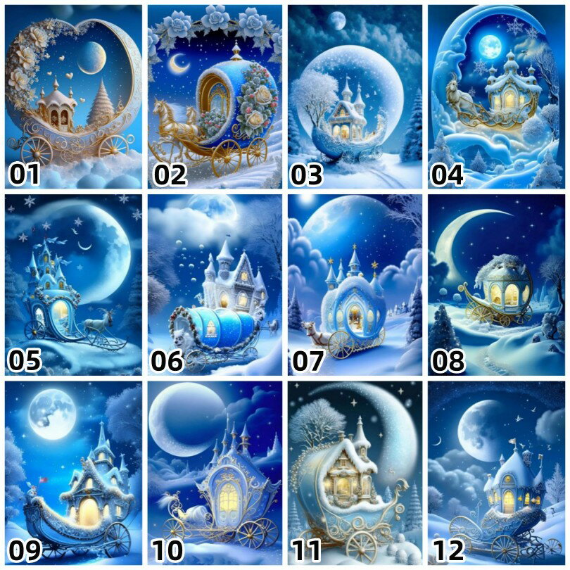 【10%OFFクーポン配布中】送料無料 刺繍キット 5D ダイヤモンドアート キット ビーズ刺繍 風景冬 おと..