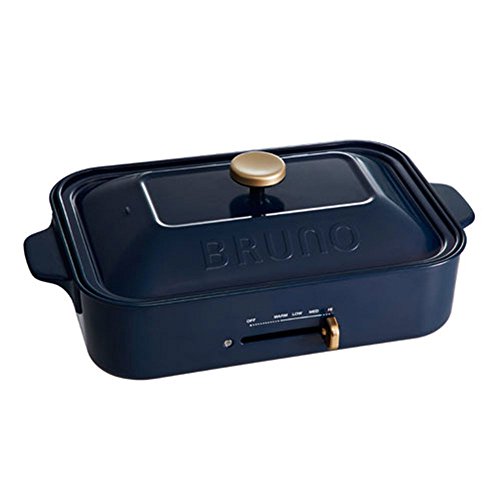 BRUNO ブルーノ コンパクトホットプレート 本体 プレート2種(たこ焼き 平面) ネイビー Navy 紺 おしゃれ かわいい これ1台 蓋 BRUNO ブルーノ コンパクトホットプレート 本体 プレート2種(たこ焼き 平面) ネイビー Navy 紺 おしゃれ かわいい これ1台 蓋