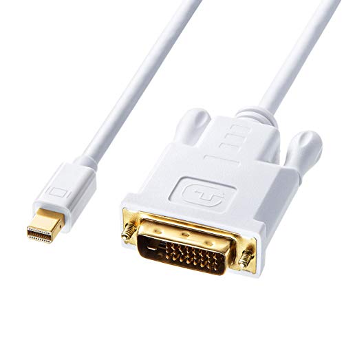 サンワサプライ ミニDisplayPort-DVI変換ケーブル(ミニDisplayPortオス-DVIオス) 2m ホワイト KC-MDPDVA