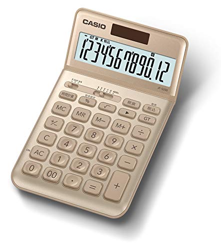カシオ スタイリッシュ電卓 ゴールド 12桁 ジャストタイプ JF-S200-GD-N カシオ スタイリッシュ電卓 ゴールド 12桁 ジャストタイプ JF-S200-GD-N