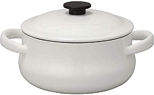 野田琺瑯(Nodahoro) キャセロール 21cm ホーロー ガス火/IH対応 両手鍋 保温力 日本製 ルーク LK-21T