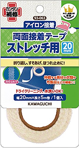 KAWAGUCHI(カワグチ) 手芸用品 ストレッチ用両面接着テープ 20mm 93-063 KAWAGUCHI(カワグチ) 手芸用品 ストレッチ用両面接着テープ 20mm 93-063