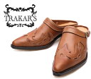 [TRAKAR'S]　トラッカーズ　25402　M-Brown×M-Brown　ミディアムブラウン×ミディアムブラウン　メンズ　レディース　本革　ウエスタンブーツ　ミュール（クロッグ） その1