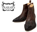 [TRAKAR'S]　トラッカーズ　14300　Black×Brown　ブラック×ブラウン　メンズ　レディース　本革　ウエスタンブーツ　ショートブーツ