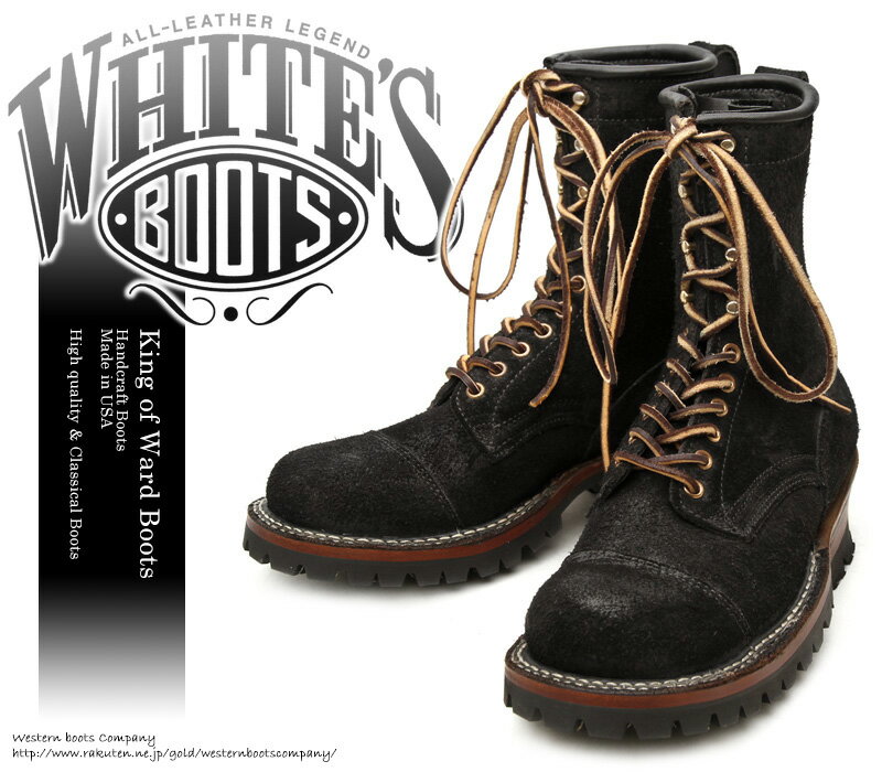 WHITE 039 S BOOTS ホワイツ ブーツ 375V8-PT Smoke Jumper スモークジャンパー Black Rough Out ブラック ラフアウト