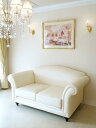 ソファ フェアリー 2シーター フェイクレザーの張地 輸入家具 オーダー家具 姫系家具 プリンセス家具