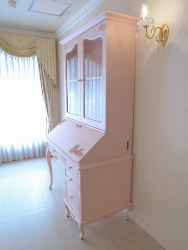 輸入家具 オーダー家具 プリンセス家具 ライティングデスク バービースタイル 薔薇の彫刻