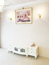 TVボード ラウンドデザイン ろくろ脚 W160cm ビバリーヒルズの彫刻 輸入家具 オーダー家具 姫系家具 プリンセス家具 姫系 姫 収納 収納棚 棚 リビン...