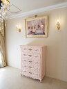 プリンセスロココ 5段チェスト W90cm ピンクローズ 輸入家具 オーダー家具 姫系家具 プリンセス家具