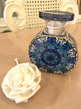 ★New!★輸入雑貨 ヨーロッパ フラワーアロマディフューザー ブルーモスク Mサイズ
