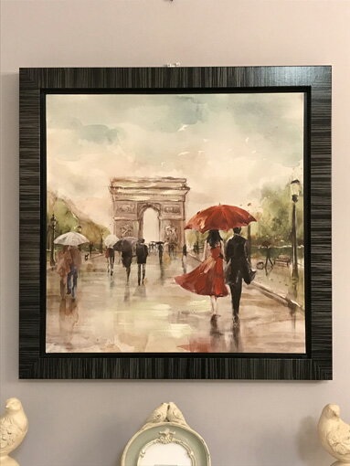★New!★輸入絵画 ヨーロッパ パリの雨