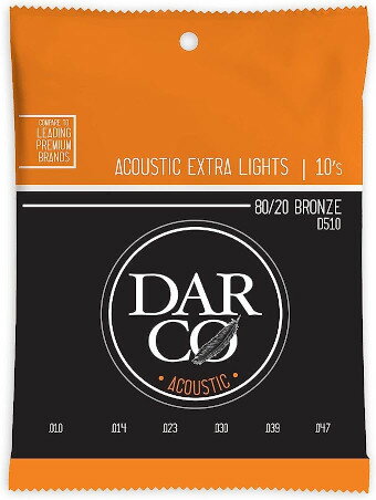 DARCO Acoustic Strings ダルコ .010-.047 Extra Light 80/20 ブロンズ／1セット売り