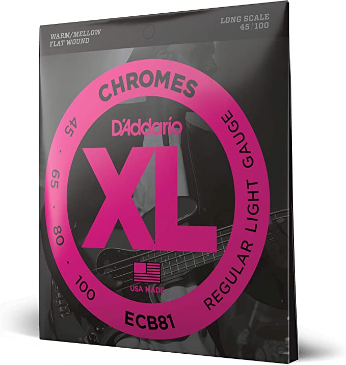 D'Addario [ECB81] Electric Bass Strings Chromes Flat Wound(45-100)쥭١ѥ饤ȥեåȥ復