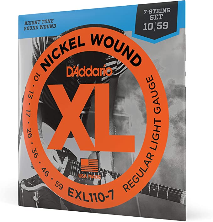 「 D'Addario EXL110-7／7弦用」 メーカー商品説明 世界中のギタリストが愛用するDADDARIOの大定番エレキギター弦の7弦用 LightゲージEXL110-7。 オーソドックスなニッケルワウンドを採用したブライトなサウンドは、様々なプレイスタイルに対応します。 ※こちらの商品は日本国内代理店商品となります(並行輸入品は代理店保証を受けることが出来ません) 仕様 / SPECIFICATIONS ●7弦エレキギター用 ●材質：Nickel Wound ●種類：REGULAR LIGHT ●ゲージ：.010、.013、.017、.026、0.36、0.46、0.59 価格や仕様は予告なく変更する場合がございます。予めご了承ください WEST MUSICからのお知らせ ※画像はメーカーサンプル画像です。 ※ネット上の在庫状況の反映には迅速を務めておりますが、店頭、他サイトにて完売した場合はご了承くださいませ。 ※ご不明な点はメール・お電話でお気軽にお問い合わせください♪