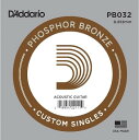 D'Addario ダダリオ/バラ弦【PB032】Acoustic Guitar Single Strings《Phosphor Bronze》フォスファーブロンズ/アコースティックギター用1本のみ
