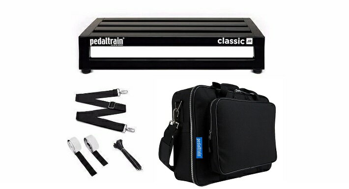 「Pedaltrain CLJ-SC」 メーカー商品説明 安心の耐久性、それがPedaltrain Pedaltrainは、最高の強度と安定性を誇る、「すのこ型」ペダルボードの老舗です。そのPedaltrainが、過去最高のクオリティーで日本に再び上陸！ ●Classic（クラシック）シリーズ 4段のレールで構成されたClassicシリーズは約31.7cmの奥行きで、大型のWAHペダルにも対応します。 傾斜を持たせることで背面部に高さ（最大約8cm）を出し、裏面に大型の電源ユニットを装着できます。さらに背面部に大きく空いたスリットから、電源ケーブルを出すことも可能です。 Pedaltrain創業時からある最も人気のシリーズは、改良を重ねて現在の形に進化しました。 ソフトケースは充分な厚みと全方面を囲うクッション、そして天面と底面の両方に入ったパネルでペダルを保護。最もパーツ負荷の大きいジッパー部には、世界的なシェアを誇るSBS製の金属ファスナーを新たに採用。高い耐久力でジッパー破損の問題を回避します。撥水仕様。 仕様 / SPECIFICATIONS ●PT-CLJ-SC（ソフトケース・セット） ・ソフトケース外寸：50.8 cm x 38.7 cm x 12.7 cm ・総重量（ボード込）：1680g ●Classic JRペダルボード・スペシフィケーション ・エフェクターを約10個搭載可能 ・レーン数：4 ・傾斜あり ・寸法：45.7 cm x 31.7 cm x 8.9 cm ・重量：1180g ●付属品 ・Classic JRペダルボード ・ソフトケース（ストラップ付） ・マジックテープ（約183cm） ・結束バンド ※画像に含まれるコンパクトエフェクターは付属いたしません。 ※免責事項 : 価格や仕様は予告なく変更する場合がございます。予めご了承ください WEST MUSICからのお知らせ ※画像はメーカーサンプル画像です。(デザインは予告なく変更される場合がございます。) ※ネット上の在庫状況の反映には迅速を務めておりますが、店頭、他サイトにて完売した場合はご了承くださいませ。 ※ご不明な点はメール・お電話でお気軽にお問い合わせください♪