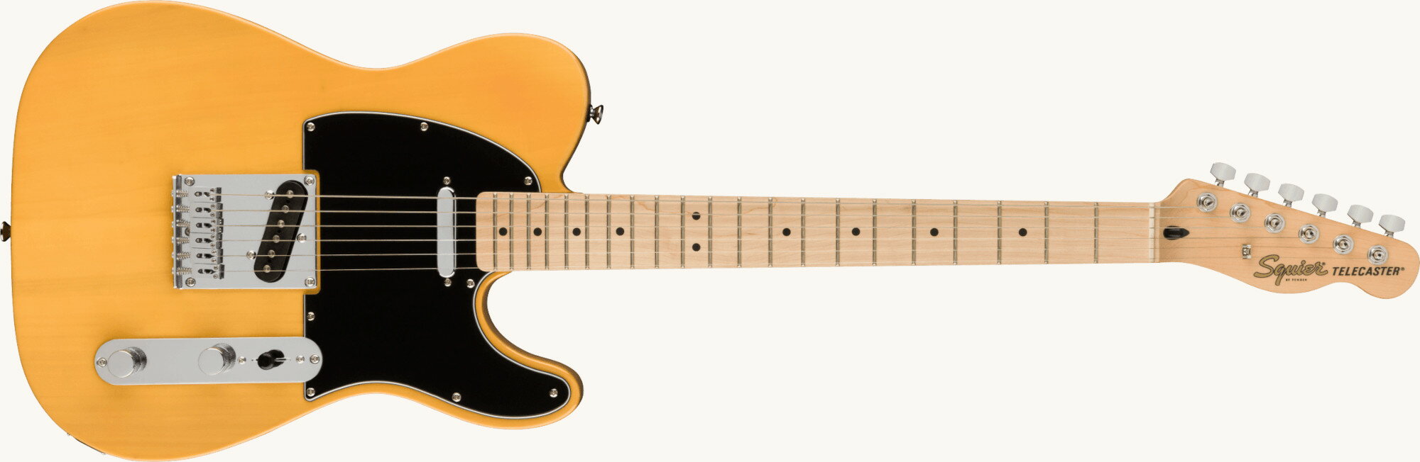 Squier by Fenderԥ磻䡼 Affinity SeriesTelecasterMaple Fingerboard, Black Pickguard,Butterscotch BlondeХå֥ɥƥ쥭㥹