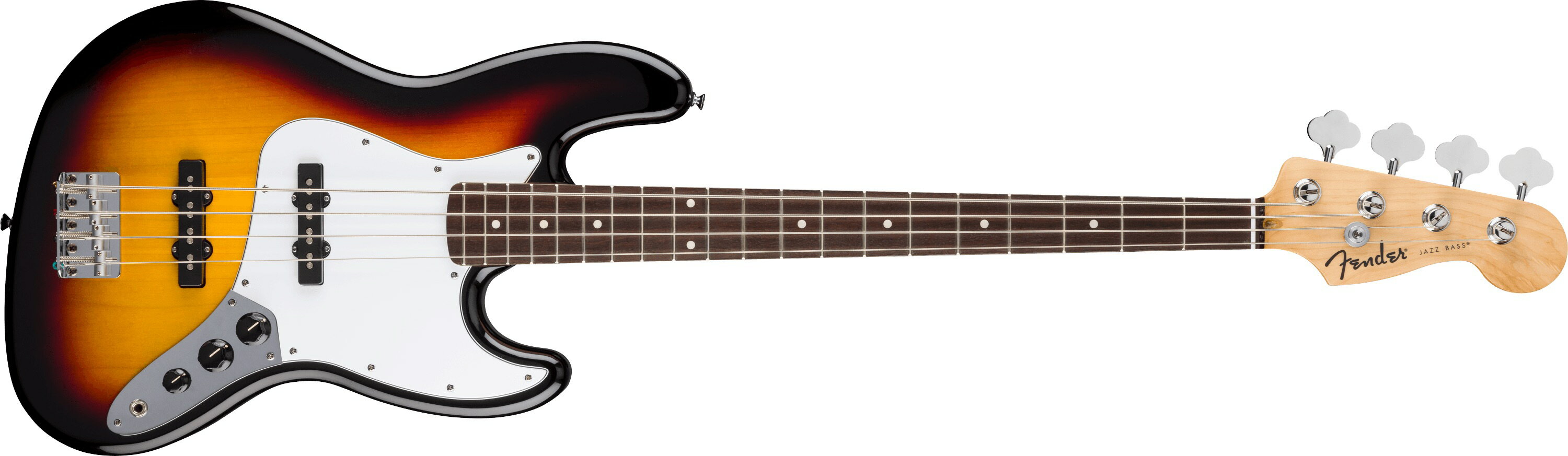 Rakuten - Fender Standard Jazz Bass®, Laurel Fingerboard, White Pickguard, 3-Color Sunburst《フェンダー》《スタンダード・シリーズ》 《ジャズベース》