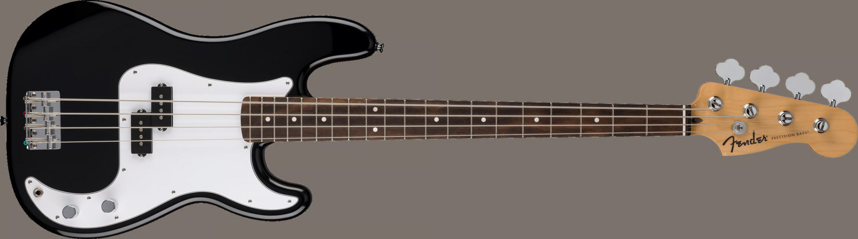 乐天商城 - Fender Standard Precision Bass®, Laurel Fingerboard, White Pickguard, Black《フェンダー》《スタンダード・シリーズ》 《プレシジョンベース》