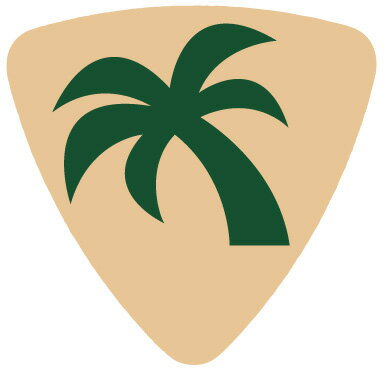 Live Line [LUP5 -3] パームツリー Leather Picks for Ukulele ライブライン／ウクレレ用ピックヤシの木／本革